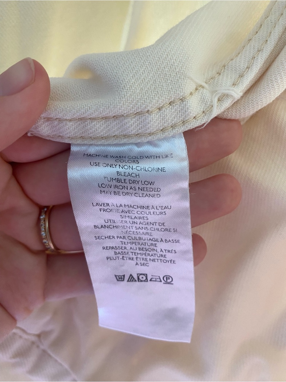 We The Free Free People Cream Denim Medium Oversized Trucker Jacket - Picture 7 of 9